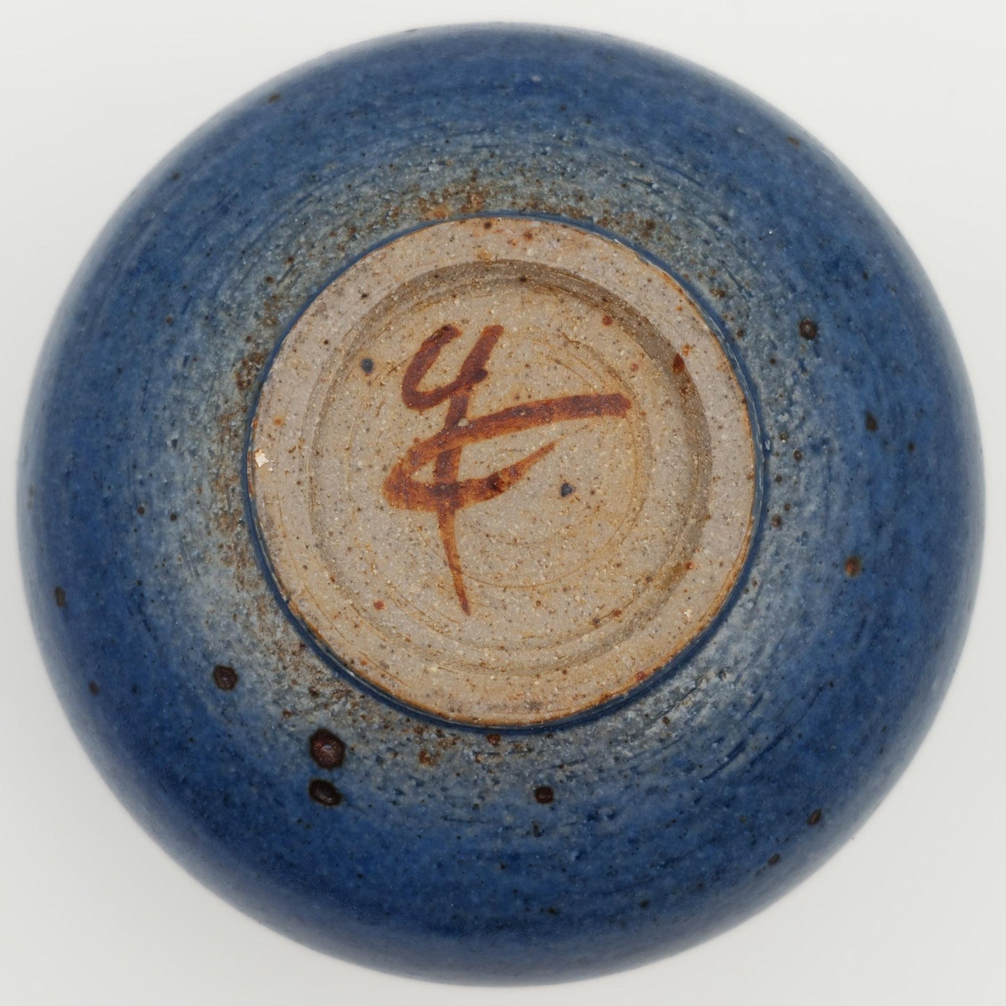 GERDA ØSTERGAARD Blue Dot Patterned Glazed Stoneware Bowl Mollaris.com