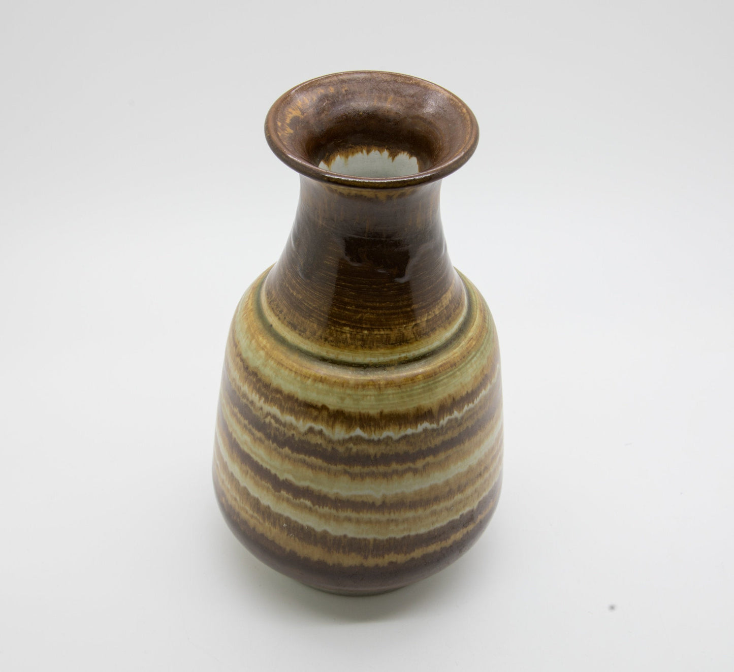 GUNNAR ANDERSSON Höganäs Brown and Yellow Glazed Stoneware Vase Mollaris.com