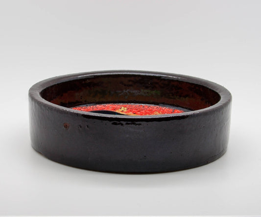 HASLE Large Abstract Decorated Drip Glazed Ceramic Bowl Mollaris.com