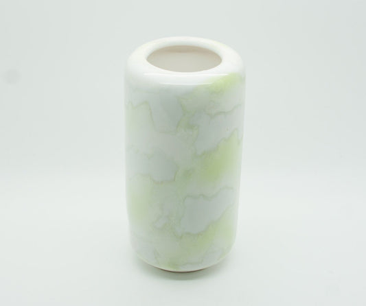 HELGE ØSTERBERG White Yellow Glazed Stoneware Vase Mollaris.com
