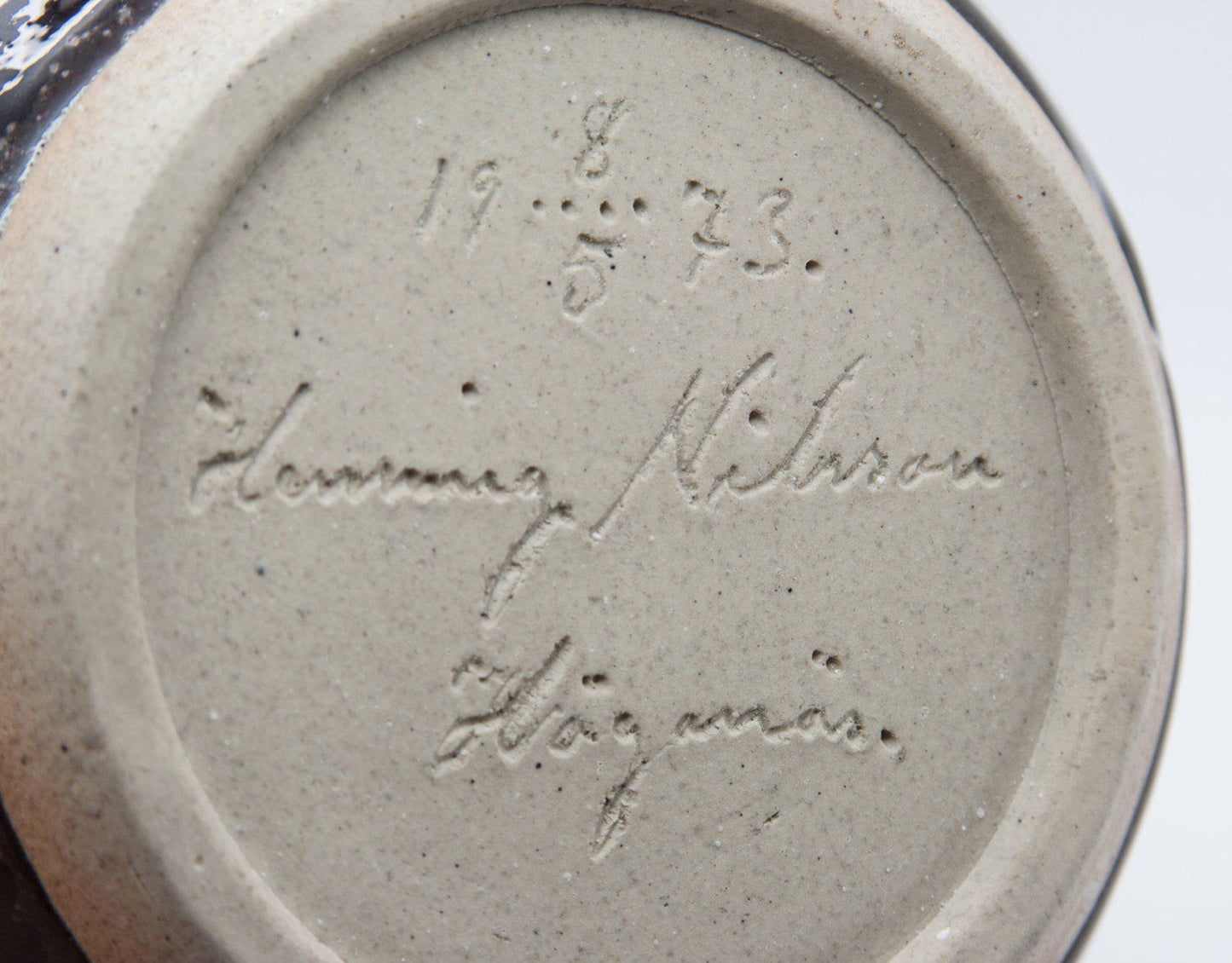 HENNING NILSSON Höganäs Harefur Glazed Stoneware Vase Mollaris.com