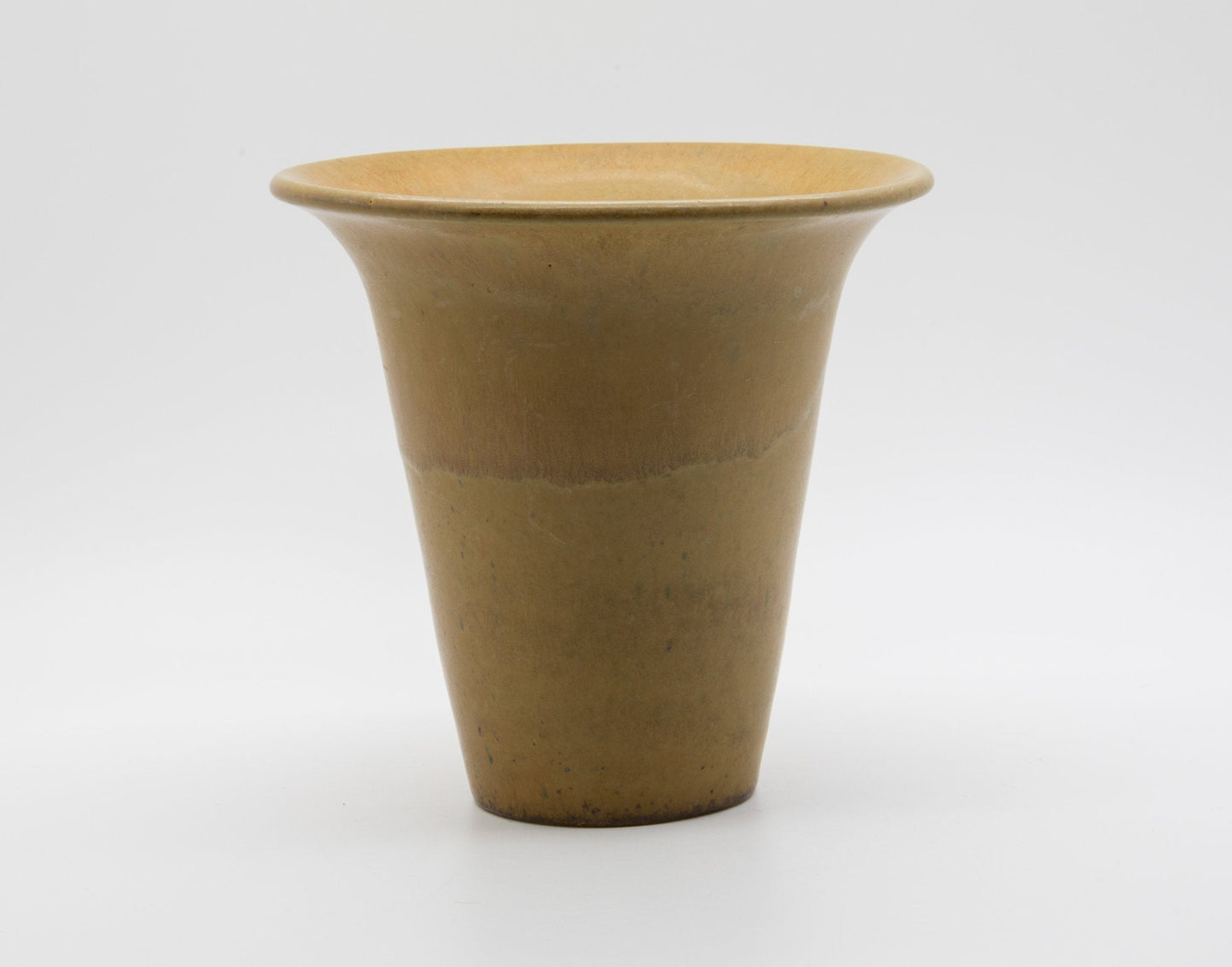HOLBÆK LERVAREFABRIK Mustard Yellow Stoneware Vase Mollaris.com