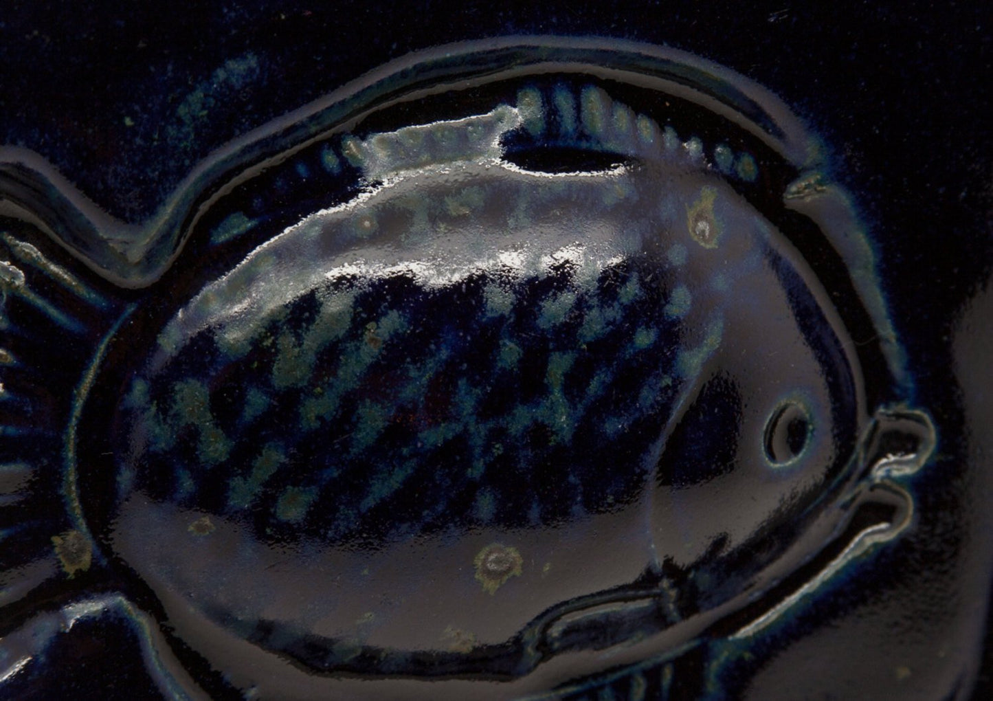 JØRGEN FINN PETERSEN Dark Blue Glazed Stoneware Tray Mollaris.com