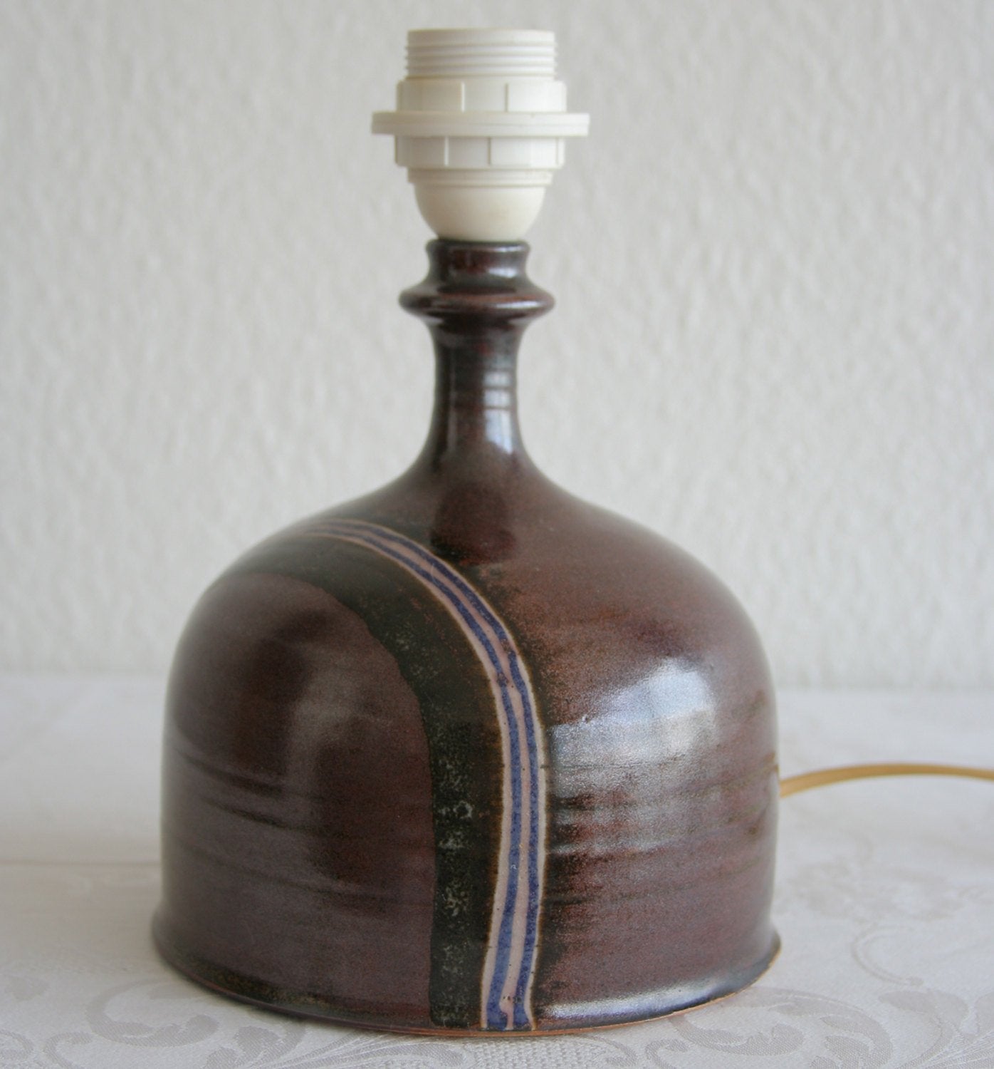 JANE BAILEY Decorated Brown Glazed Table Lamp Mollaris.com