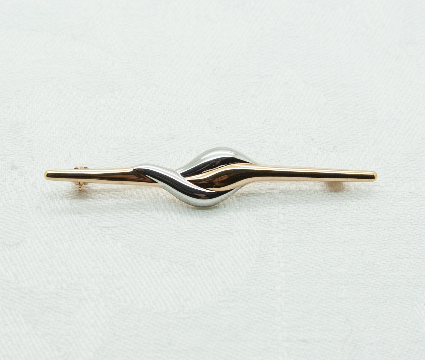 JENS J. AAGAARD Modernist 8K Solid Gold Brooch Pin (333) Mollaris.com