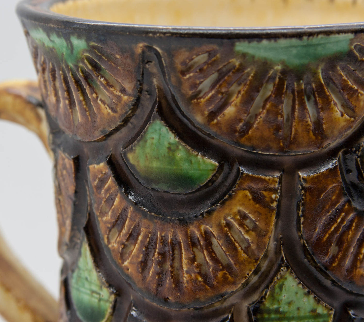 JETTE HELLERØE Abstract Scales Decorated Ceramic Pitcher Mollaris.com