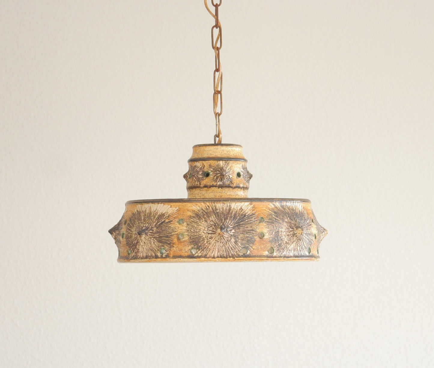 JETTE HELLERØE Large Abstract Decorated Ceramic Pendant Light Mollaris.com
