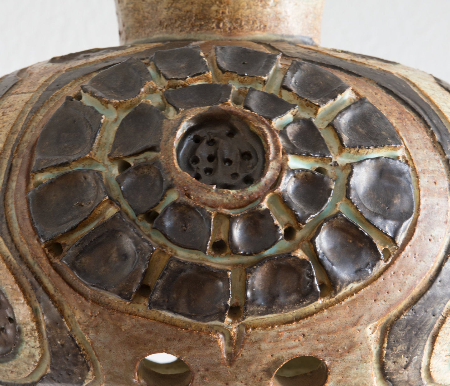 JETTE HELLERØE Large Abstract Decorated Ceramic Pendant Light Mollaris.com