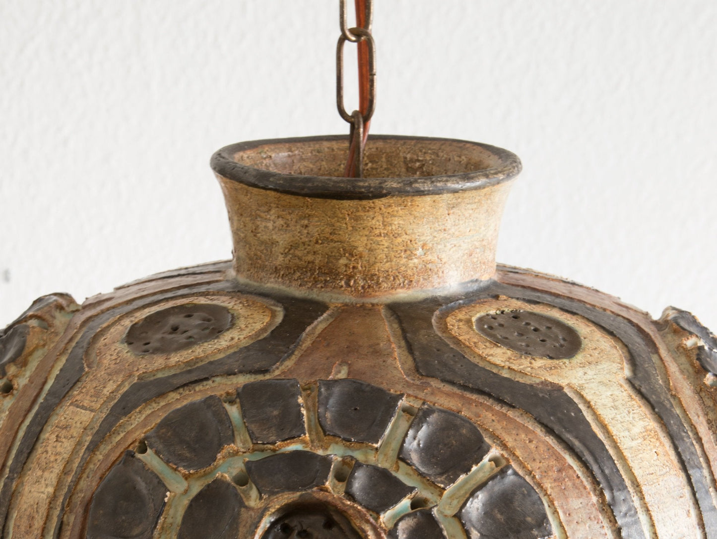 JETTE HELLERØE Large Abstract Decorated Ceramic Pendant Light Mollaris.com