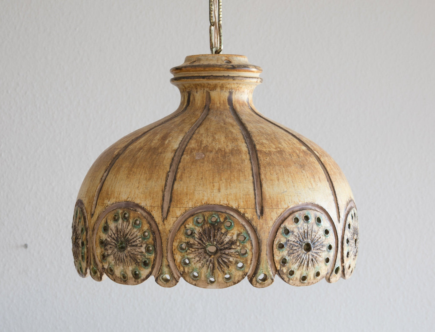 JETTE HELLERØE Large Abstract Decorated Ceramic Pendant Light Mollaris.com