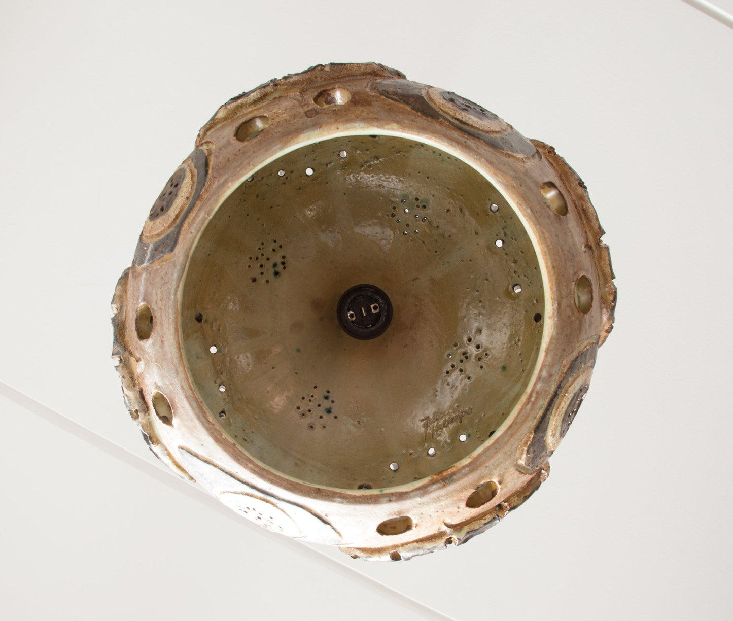 JETTE HELLERØE Large Abstract Decorated Ceramic Pendant Light Mollaris.com