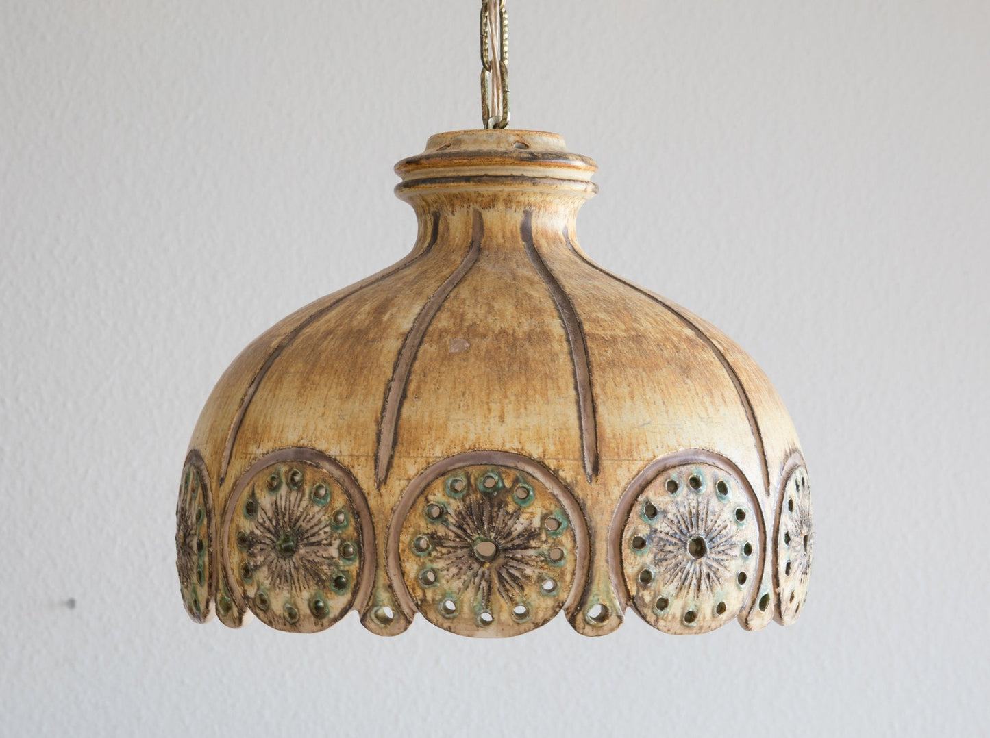 JETTE HELLERØE Large Abstract Decorated Ceramic Pendant Light Mollaris.com