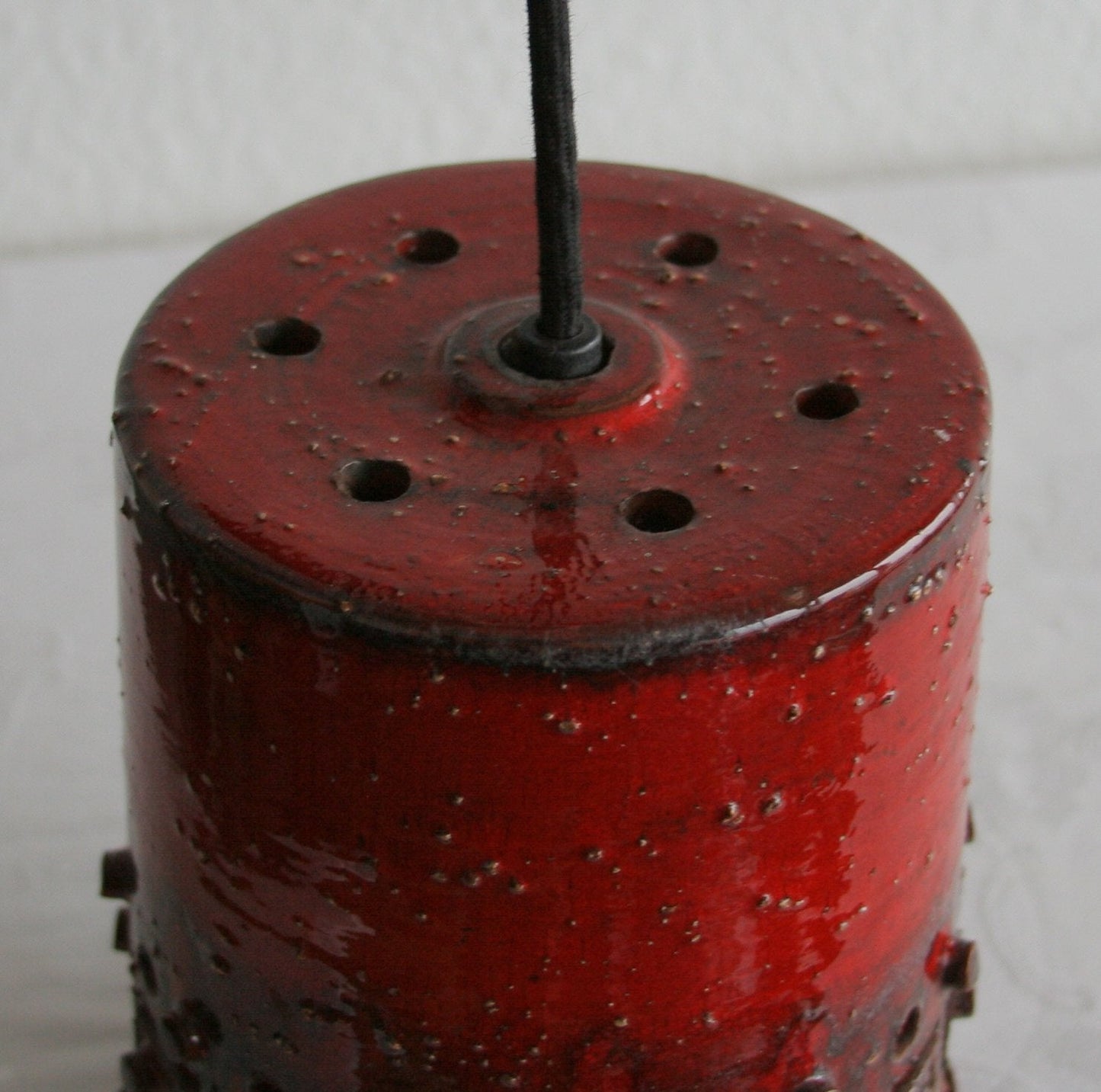 JETTE HELLERØE Axella Red & Black Glazed Ceramic Pendant Light Mollaris.com
