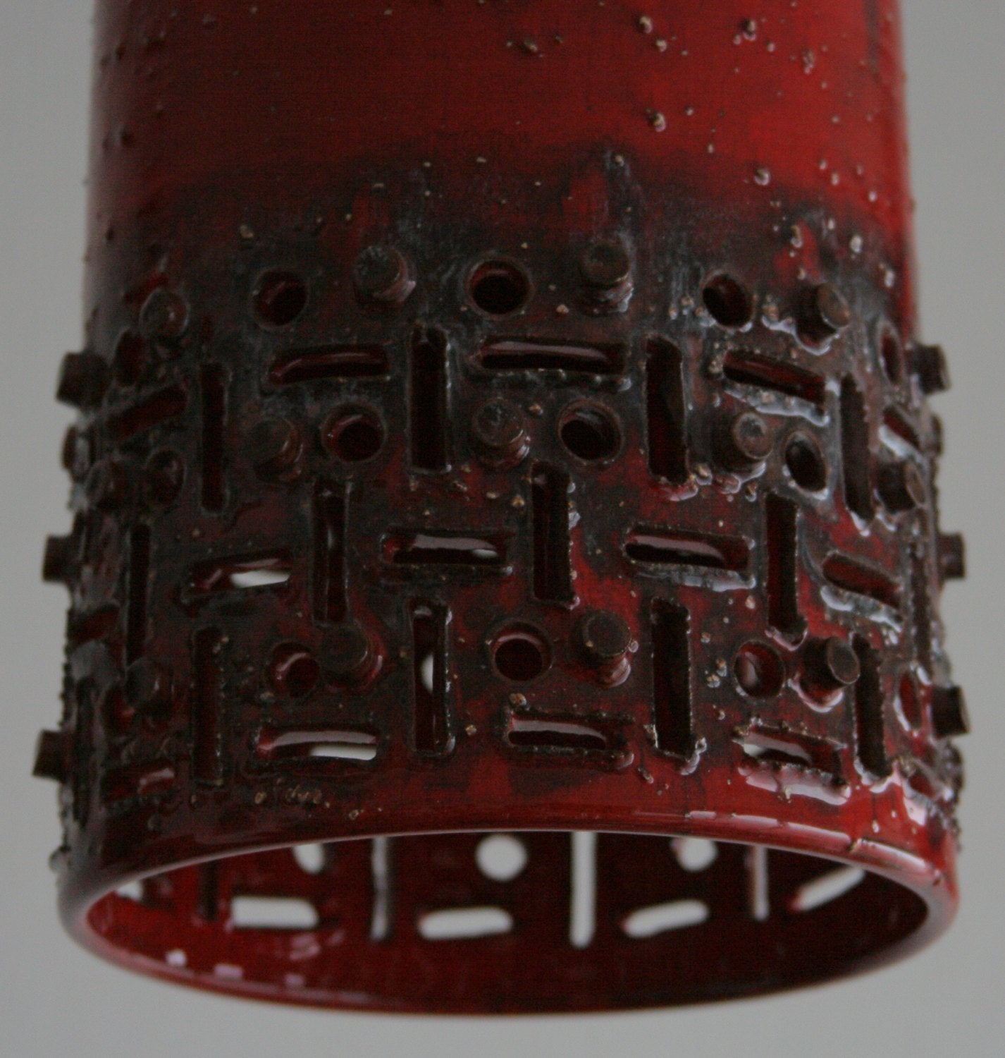 JETTE HELLERØE Axella Red & Black Glazed Ceramic Pendant Light Mollaris.com
