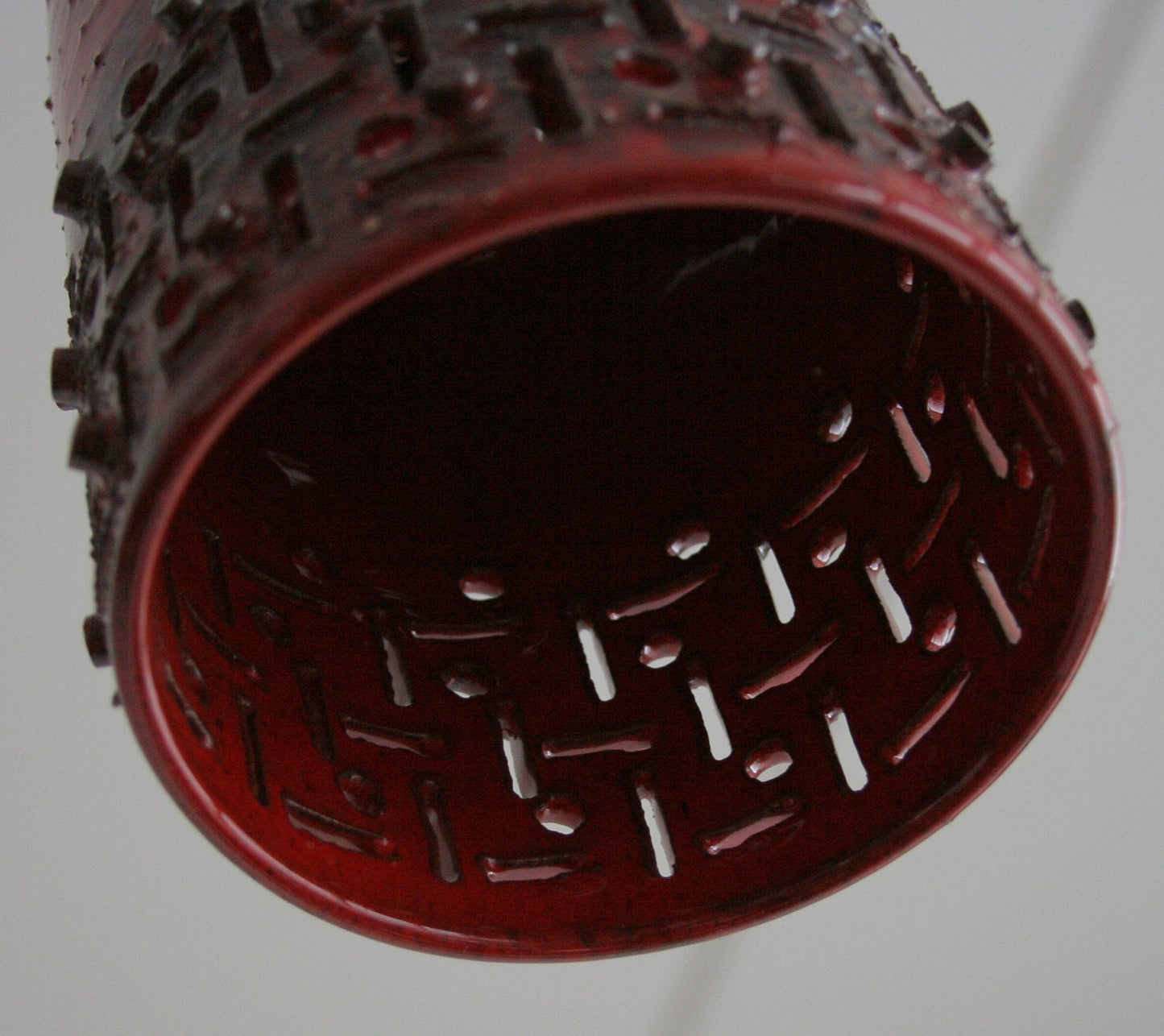 JETTE HELLERØE Axella Red & Black Glazed Ceramic Pendant Light Mollaris.com