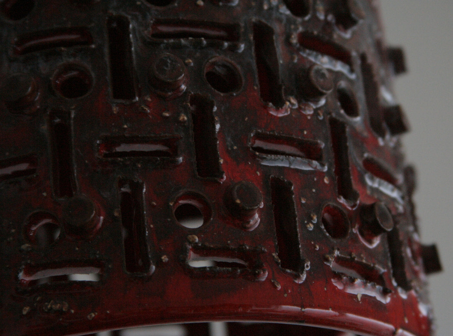 JETTE HELLERØE Axella Red & Black Glazed Ceramic Pendant Light Mollaris.com