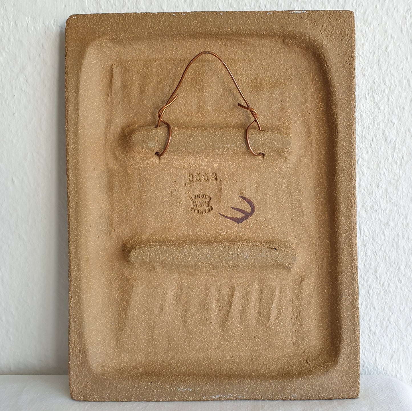JOSEPH SIMON Søholm Peacock Stoneware Wall Plaque Mollaris.com