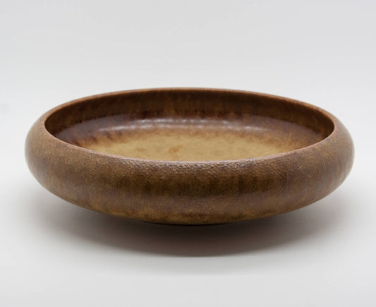 KNABSTRUP Brown Glazed Scales Stoneware Bowl Mollaris.com