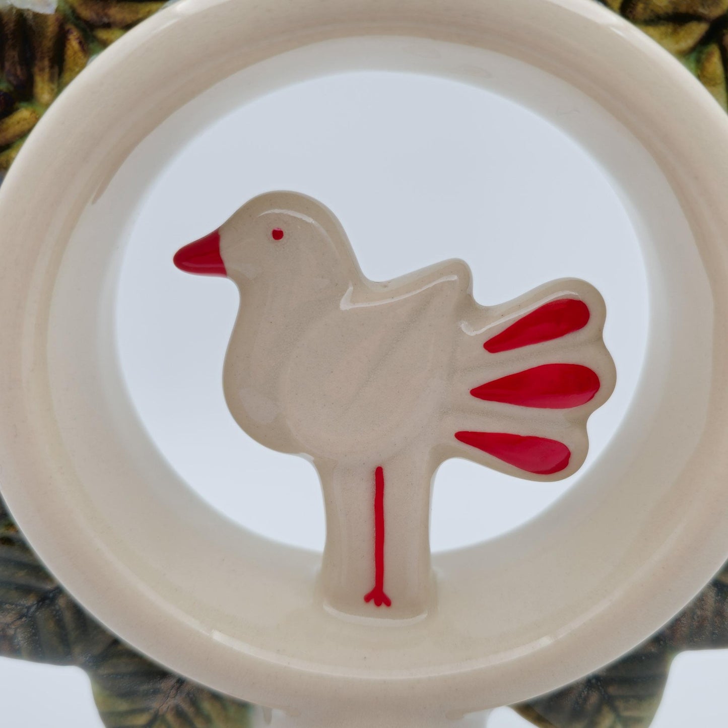 LISA LARSON Höganäs Bird Leaves Stoneware Candlestick Mollaris.com