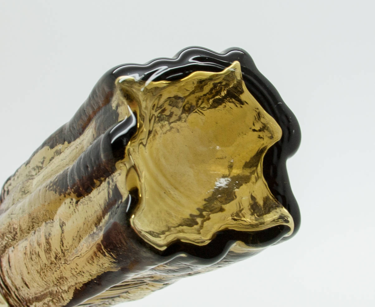 Lindshammar Christer Sjögren Mold-Blown Amber Glass Vase Mollaris.com