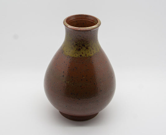 MARIANNE STARCK / MICHAEL ANDERSEN Brown Yellow Glazed Stoneware Vase Mollaris.com
