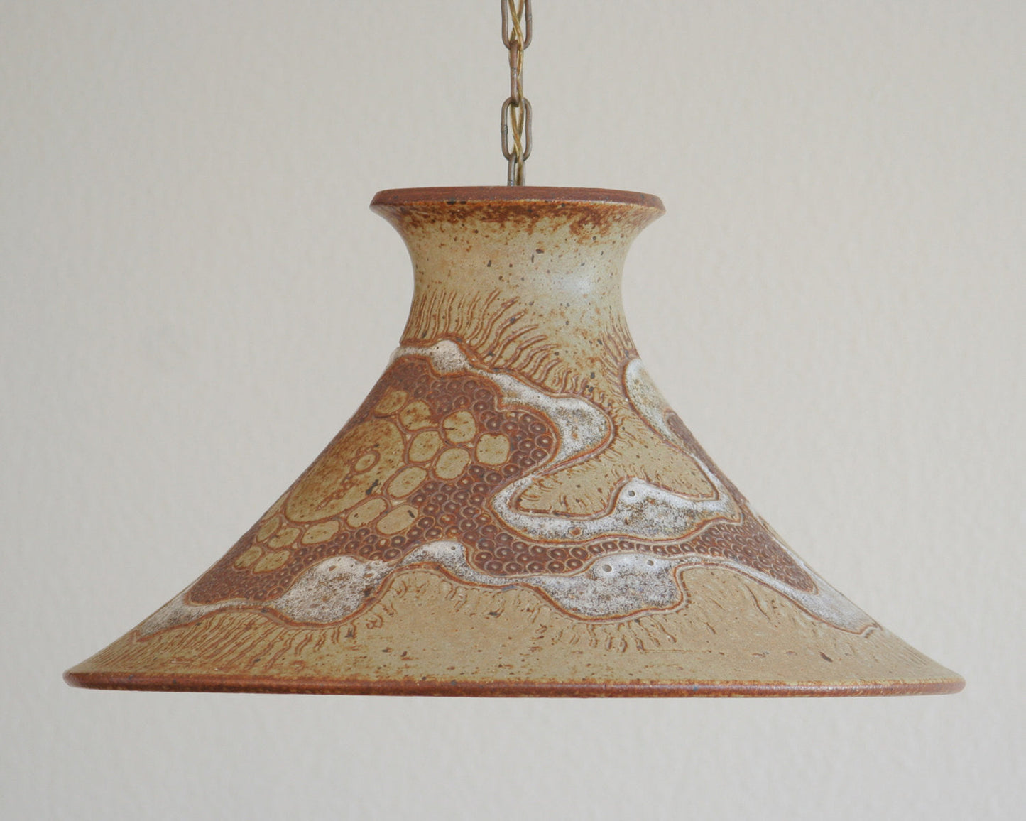 METTE LØKKE STIIL Studio Large Organic Decorated Stoneware Pendant Light Mollaris.com