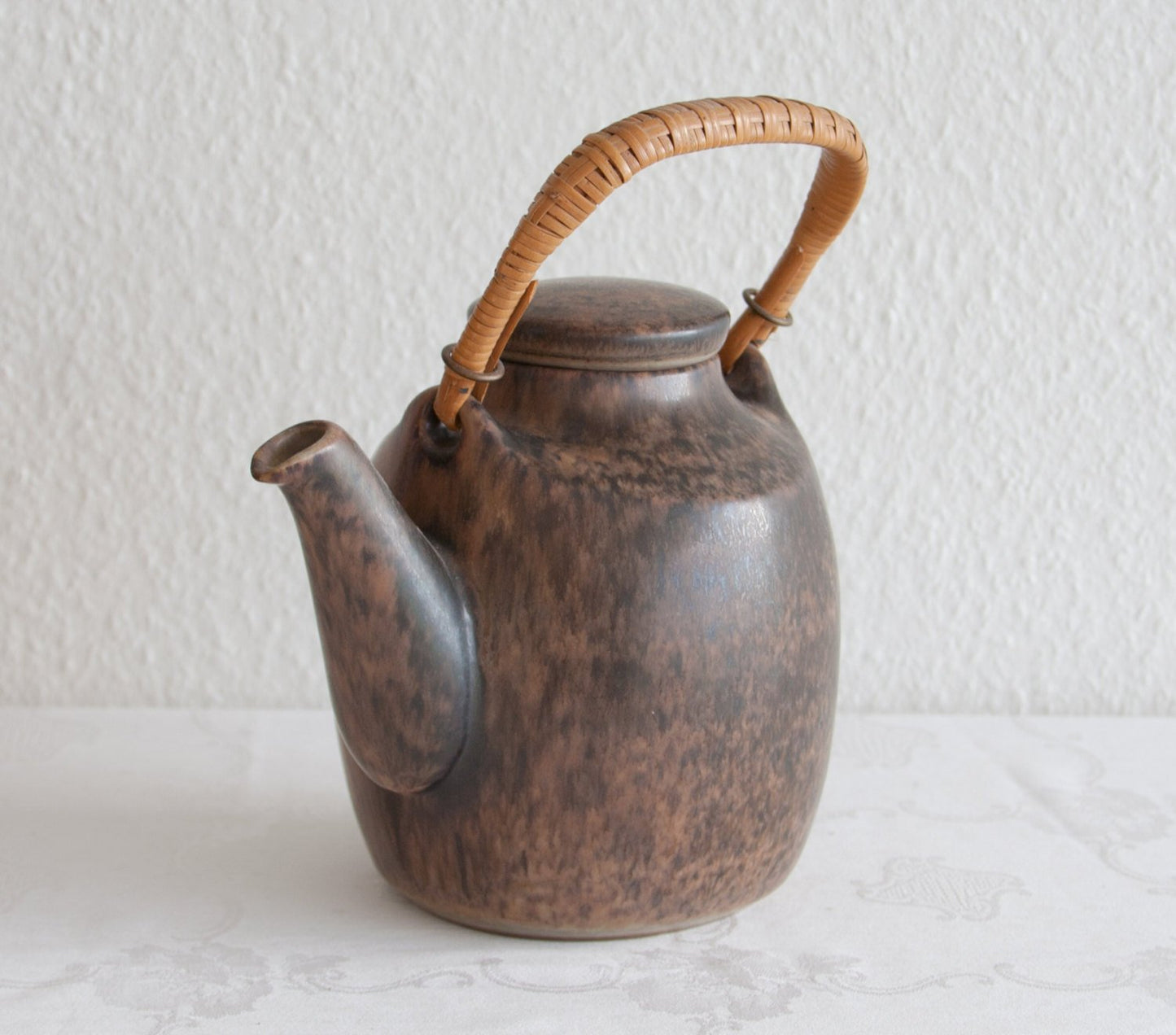 MICHAEL ANDERSEN Brown Harefur Glazed Stoneware Teapot Mollaris.com