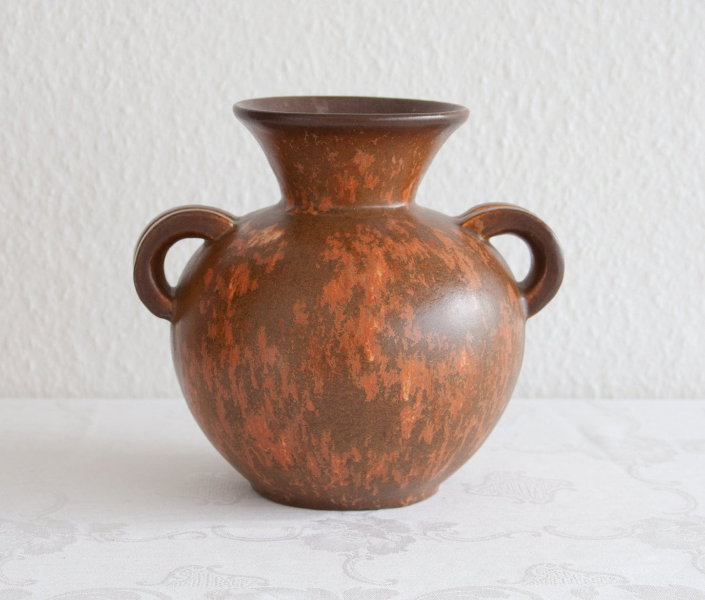MICHAEL ANDERSEN Rust Brown Red Glazed Stoneware Vase Mollaris.com