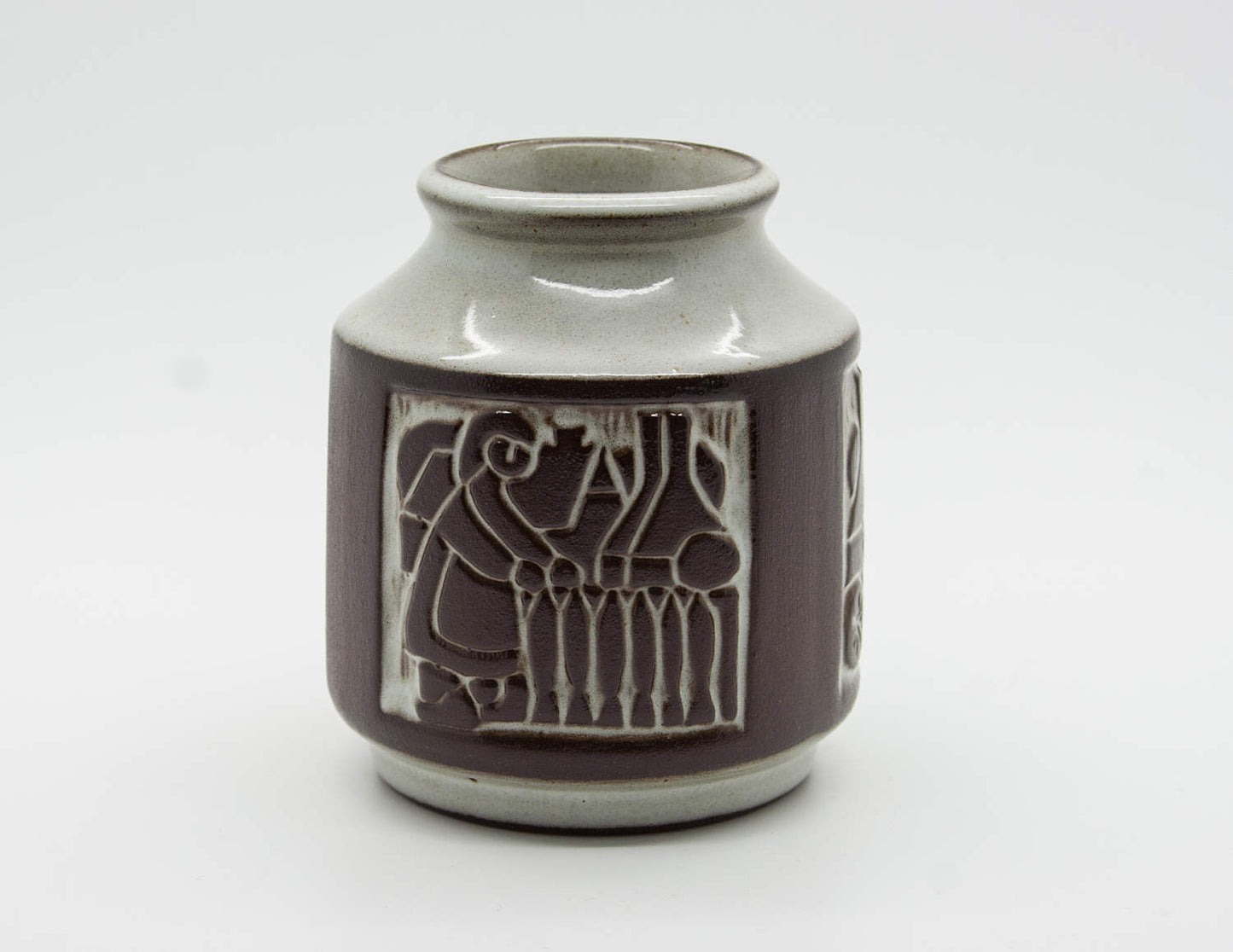 MICHAEL ANDERSEN Small Grey Brown Glazed Vase Mollaris.com