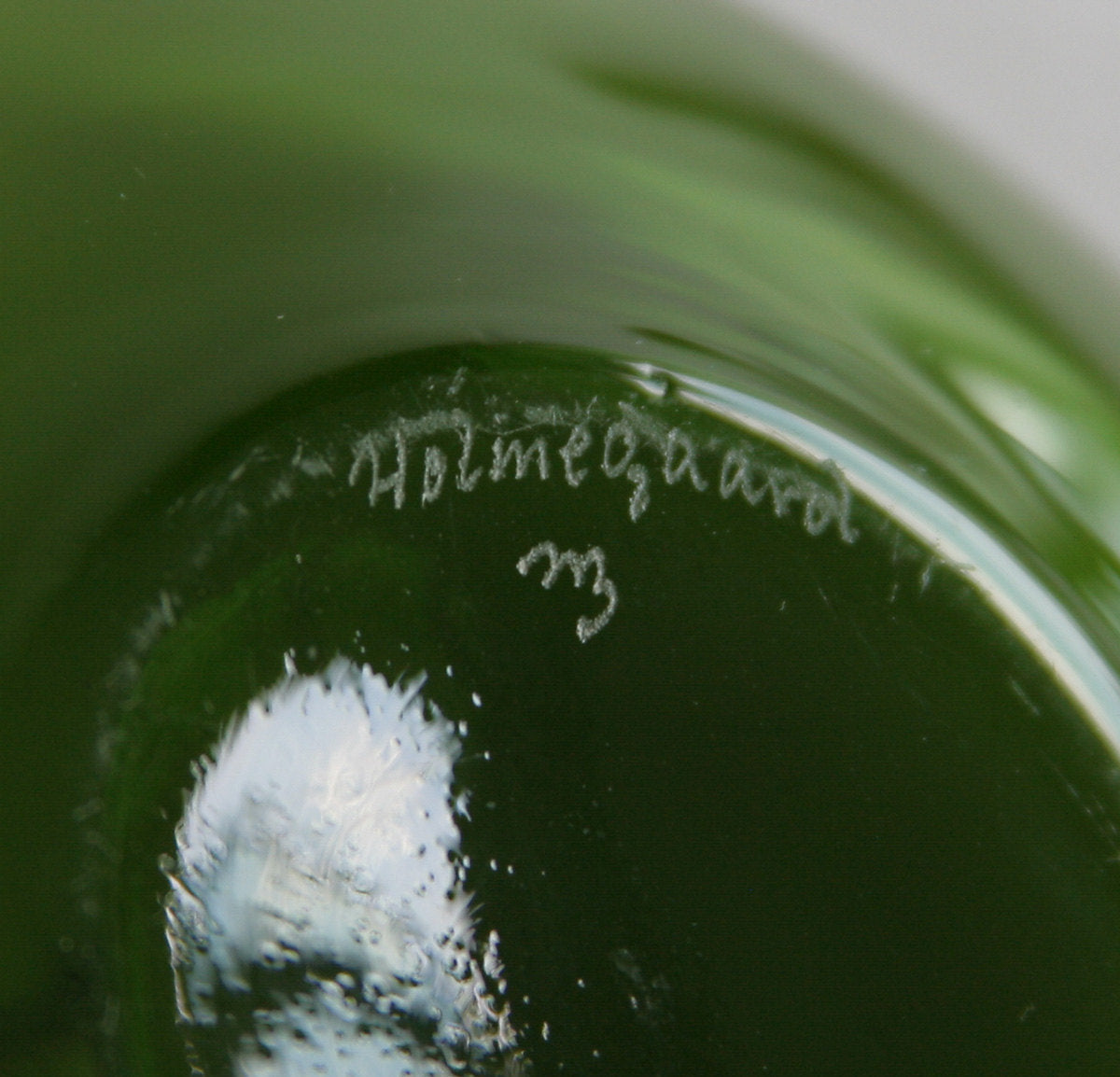 MICHAEL BANG Holmegaard HULVASE Green Glass Vase Mollaris.com