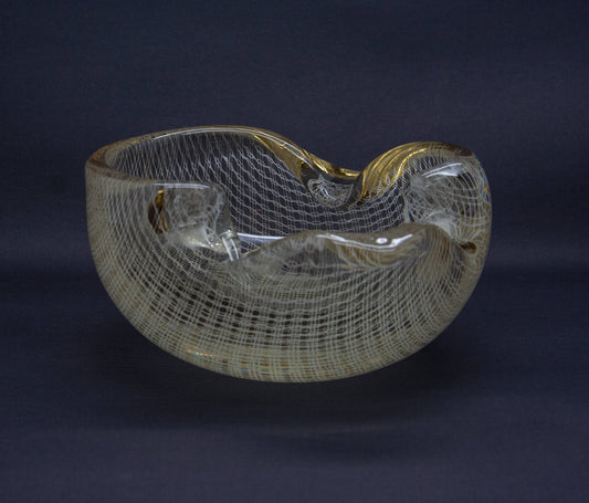 MILOS PULPITEL / RUDOLF SCHWEDLER Harrach Studio HARRTIL White Lattice Glass Bowl Mollaris.com