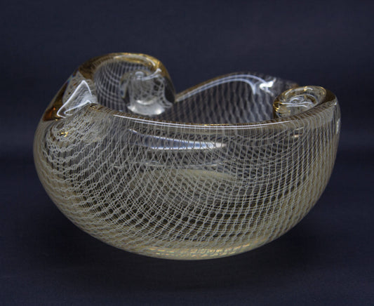 MILOS PULPITEL / RUDOLF SCHWEDLER Harrach Studio HARRTIL White Lattice Glass Bowl Mollaris.com