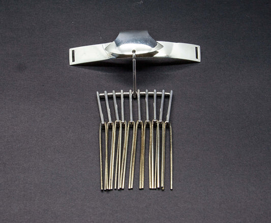 NIELS ERIK FROM Modernist Gilded Solid Sterling Silver Necktie Choker Collar (925S) Mollaris.com