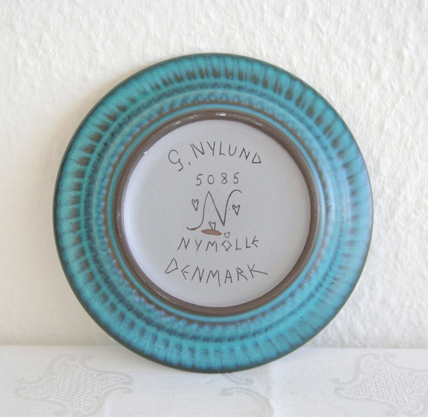 Nymølle GUNNAR NYLUND Small Turquoise Stoneware Bowl Mollaris.com