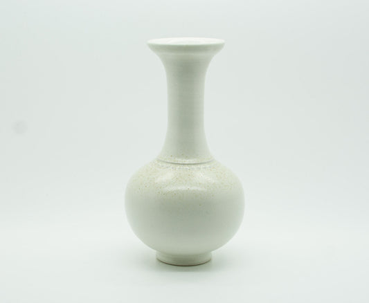 OTTO KLAESSON Höganäs Specled White Glazed Stoneware Vase Mollaris.com 