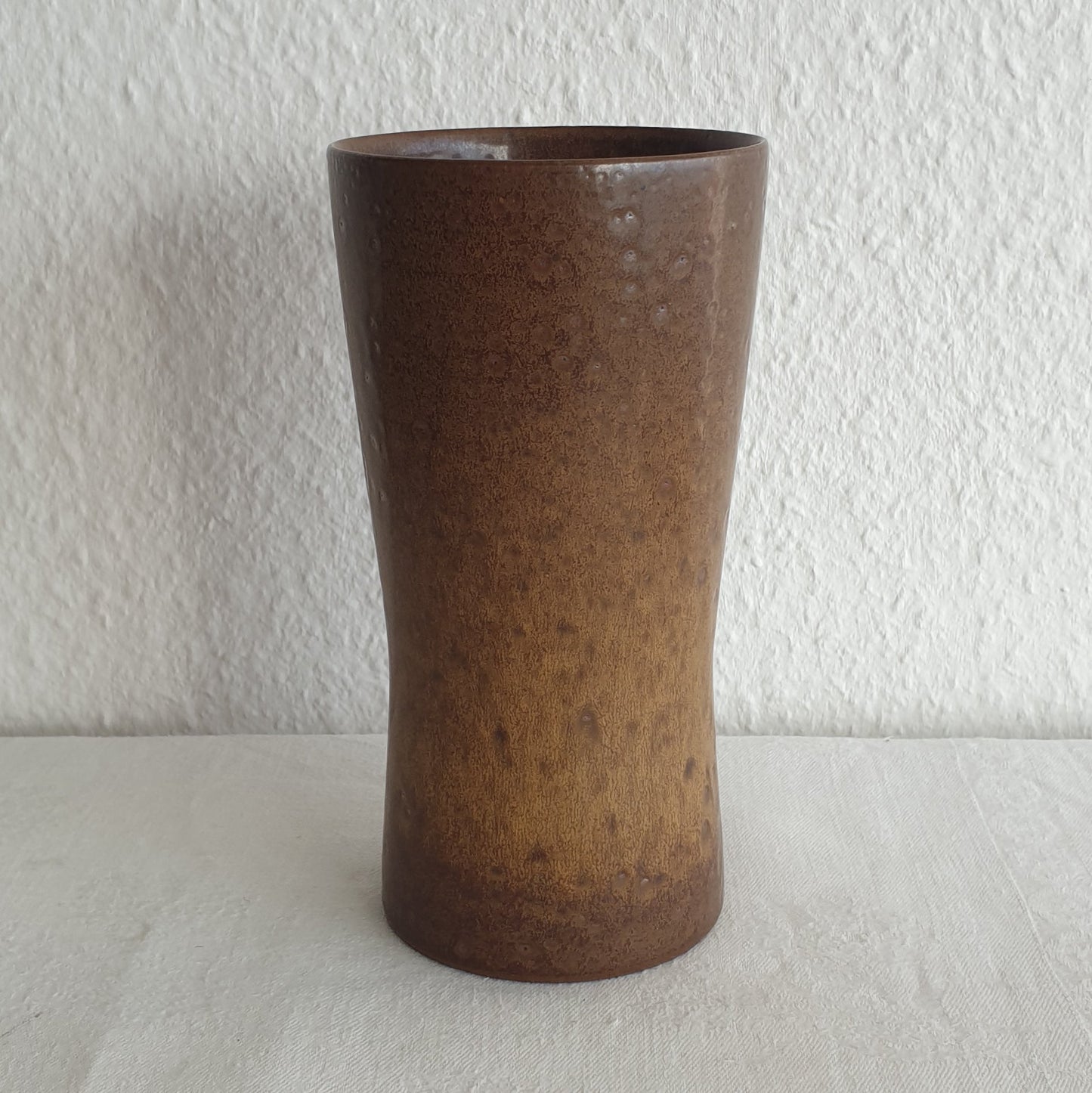 PER LINNEMANN SCHMIDT Palshus Dark Brown Sugar Glazed Stoneware Vase Mollaris.com