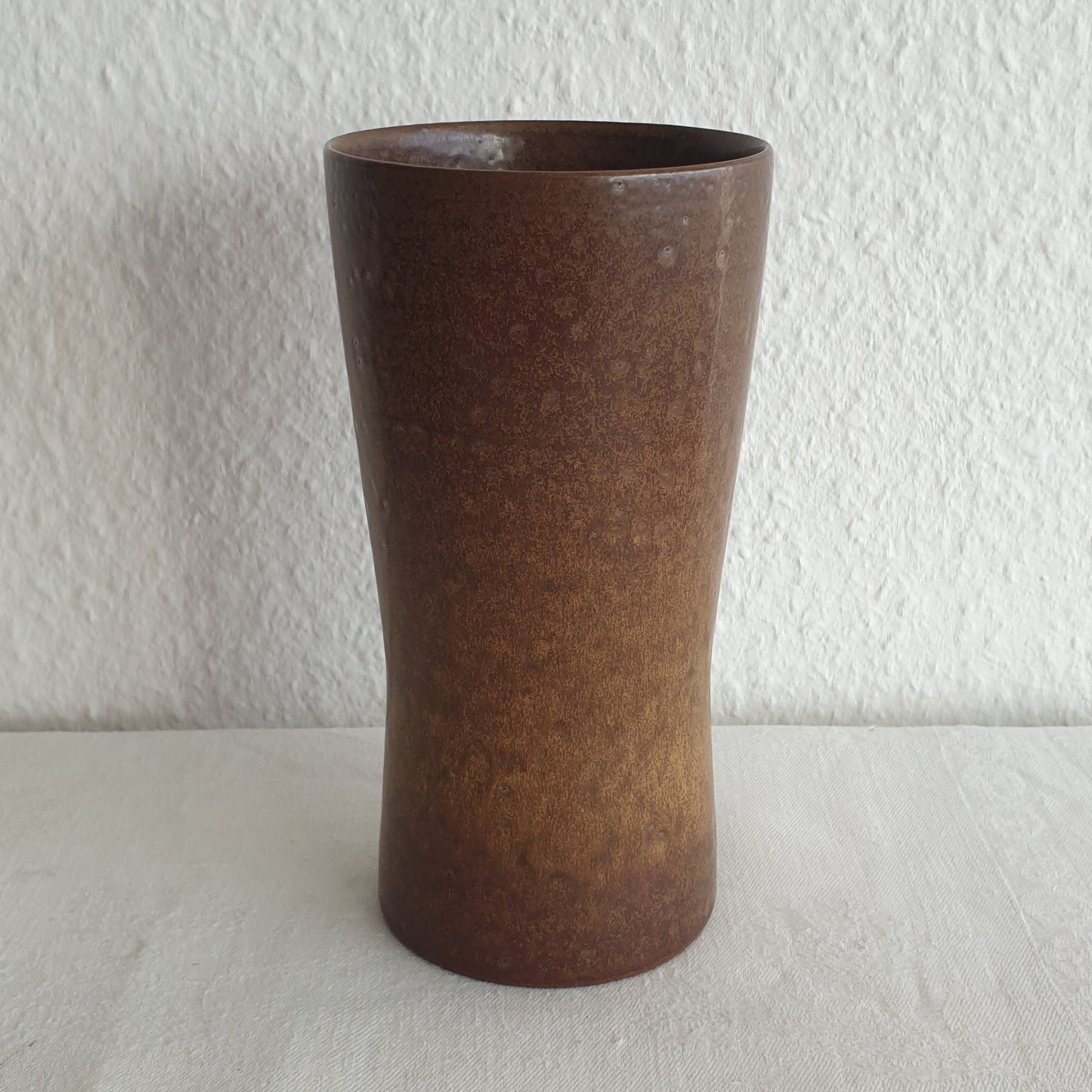 PER LINNEMANN SCHMIDT Palshus Dark Brown Sugar Glazed Stoneware Vase Mollaris.com