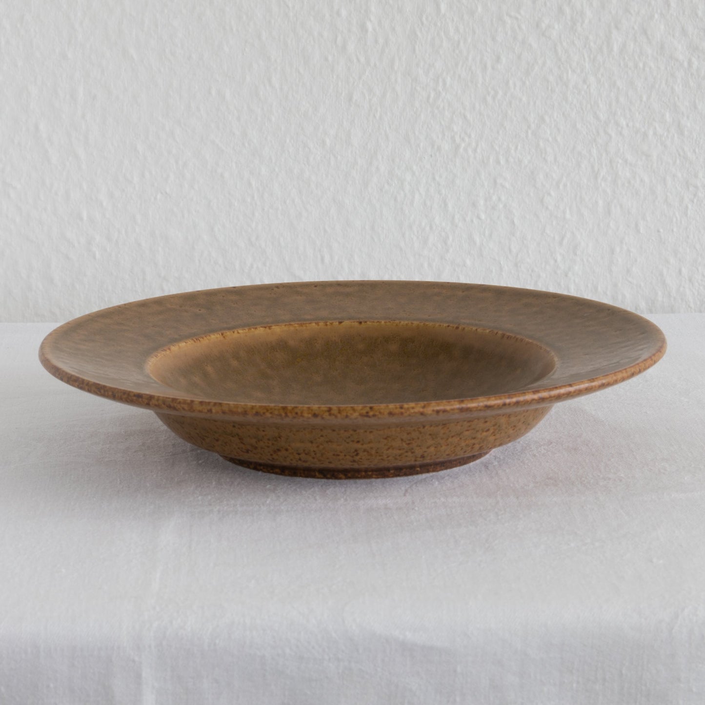 PER LINNEMANN SCHMIDT Palshus Unique Caramel Brown Speckled Glazed Stoneware Bowl Mollaris.com