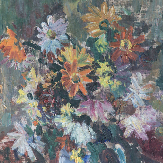 POUL HENRIK JENSEN Impressionist Still Life Wild Flowers in Jug Painting Mollaris.com