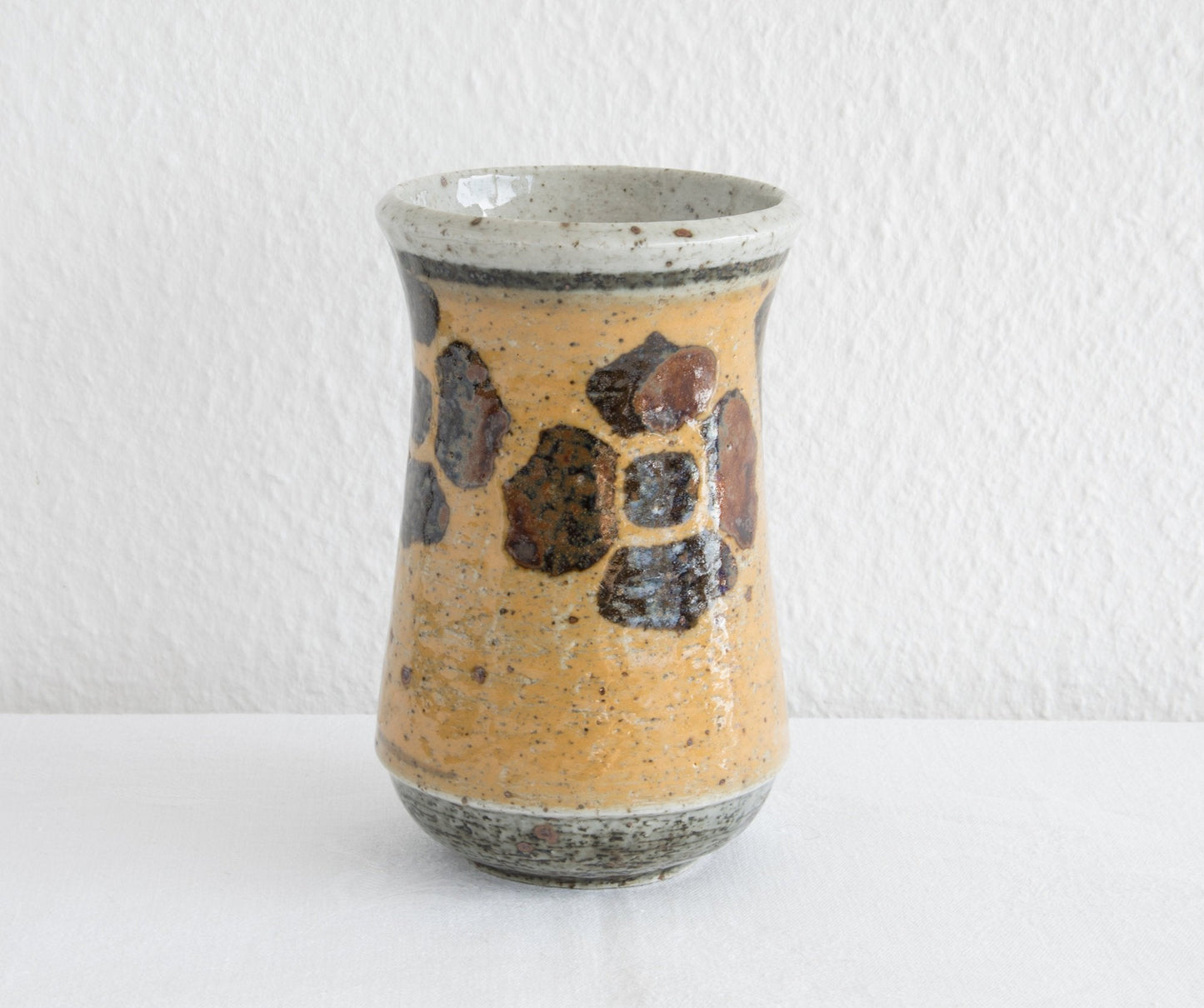 Rörstrand DREJAR GRUPPEN 1975 Large Decorated Chamotte Stoneware Vase Mollaris.com