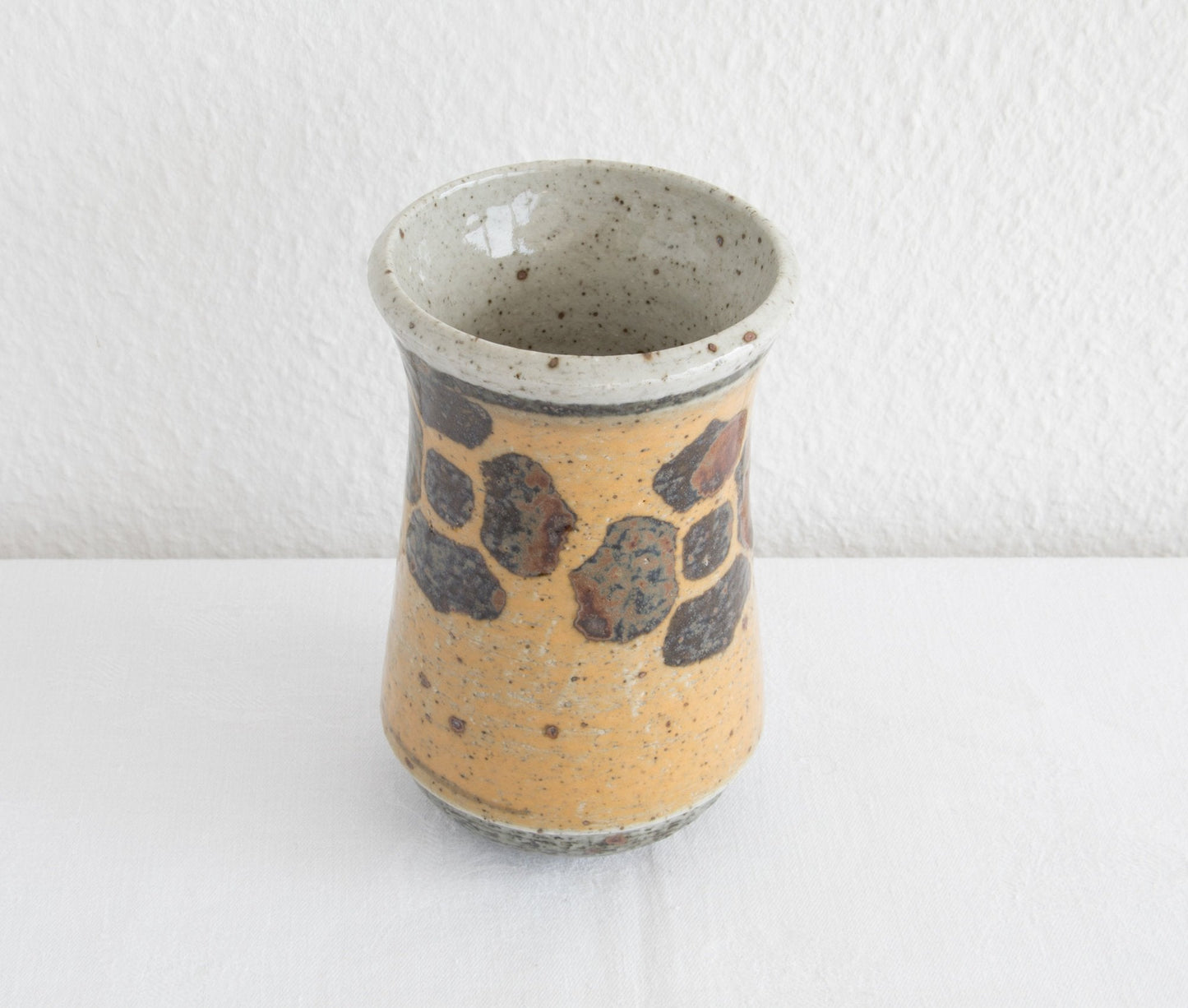 Rörstrand DREJAR GRUPPEN 1975 Large Decorated Chamotte Stoneware Vase Mollaris.com