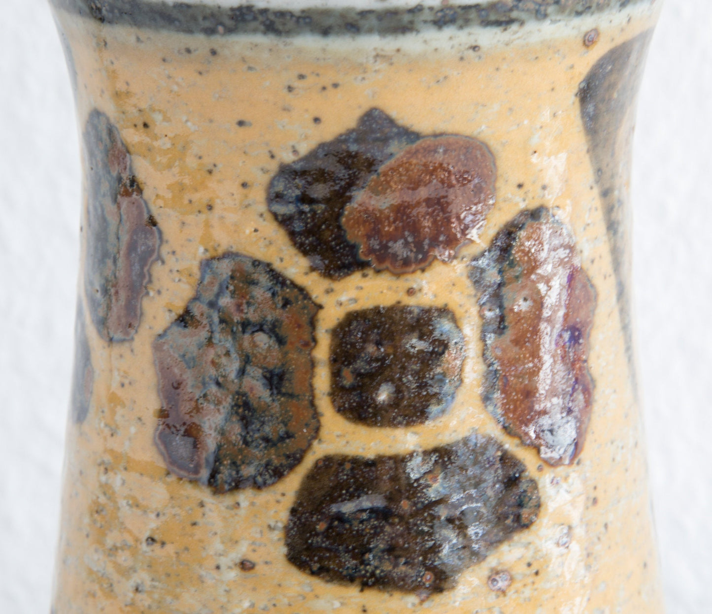 Rörstrand DREJAR GRUPPEN 1975 Large Decorated Chamotte Stoneware Vase Mollaris.com
