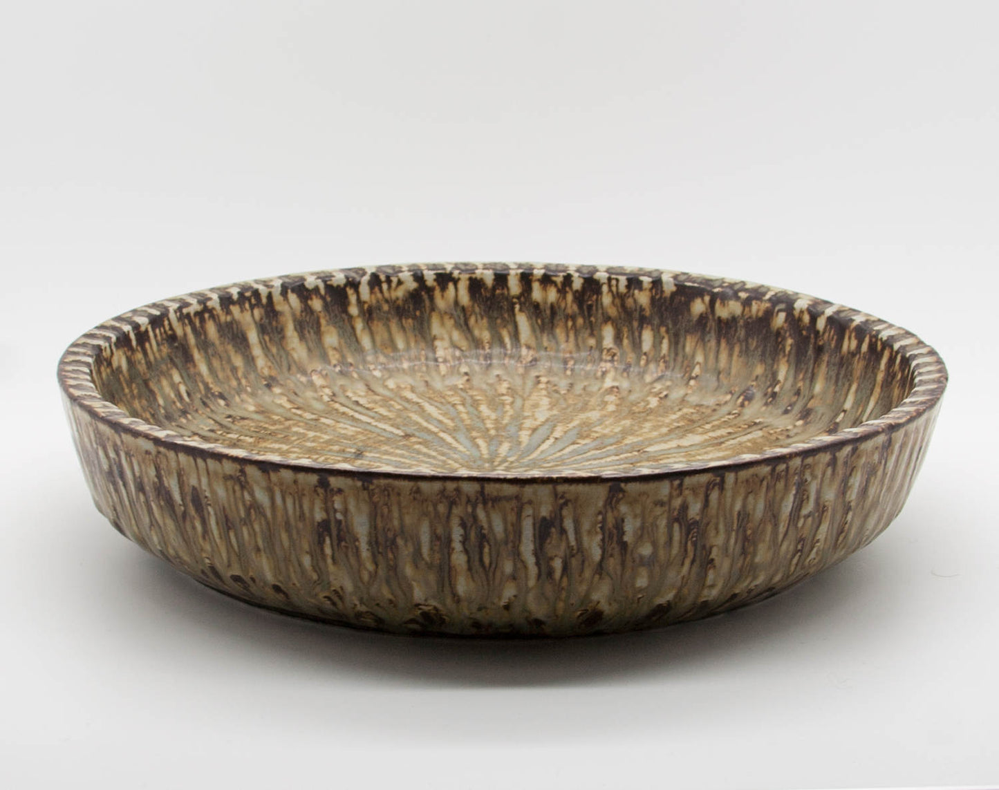 Rörstrand GUNNAR NYLUND Large Rubus Brownish Harefur Stoneware Bowl Mollaris.com