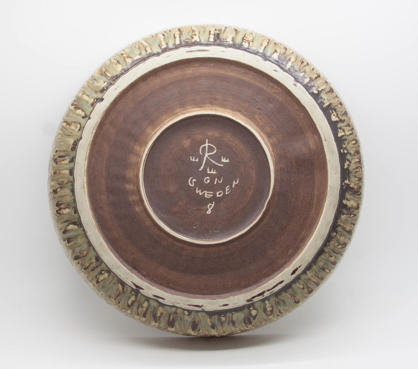 Rörstrand GUNNAR NYLUND Large Rubus Brownish Harefur Stoneware Bowl Mollaris.com