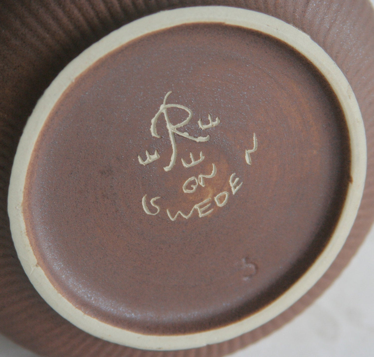 Rörstrand GUNNAR NYLUND Mustard Yellow Glazed Stoneware Vase Mollaris.com