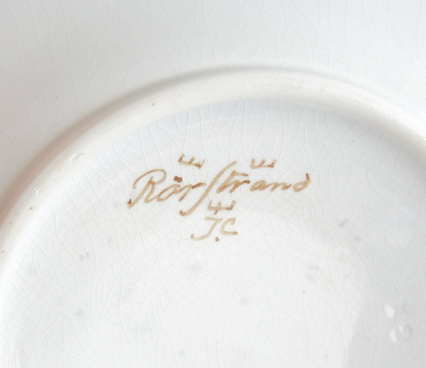 Rörstrand ILSE CLAESSON Large Flower Decorated Ceramic Bowl Dish Mollaris.com