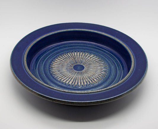RICHARD MANZ Knabstrup Blue Glazed Stoneware Bowl Mollaris.com