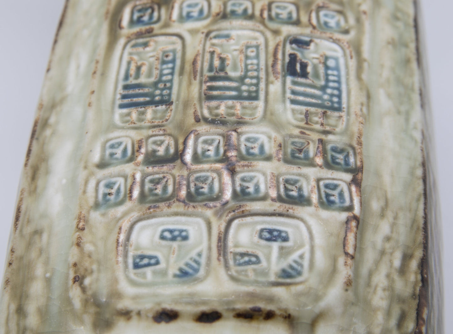 Royal Copenhagen JØRGEN MOGENSEN Large Square Sung Glazed Stoneware Vase Mollaris.com