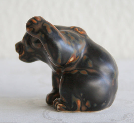 Royal Copenhagen KNUD KYHN Sung Glazed Stoneware Bear Cub Figurine # 21433 Mollaris.com