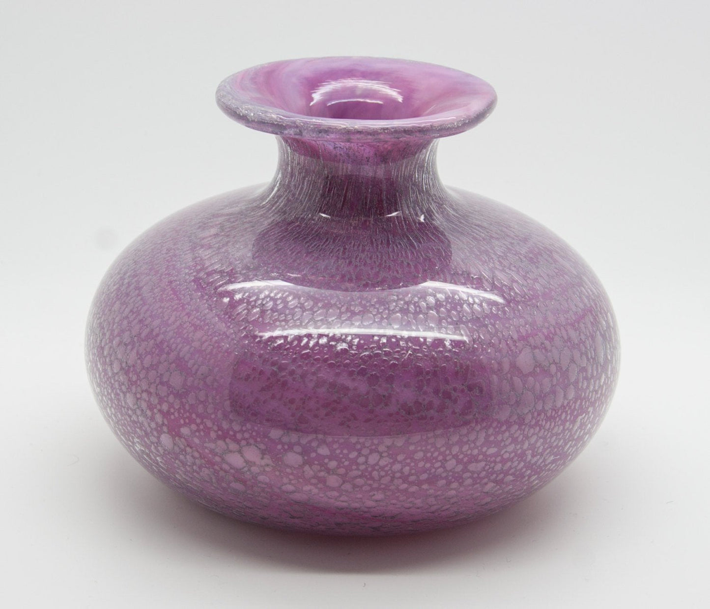 SIDSE WERNER Holmegaard TROLDGLAS Amethyst Marbled Crystal Glass Vase Mollaris.com 